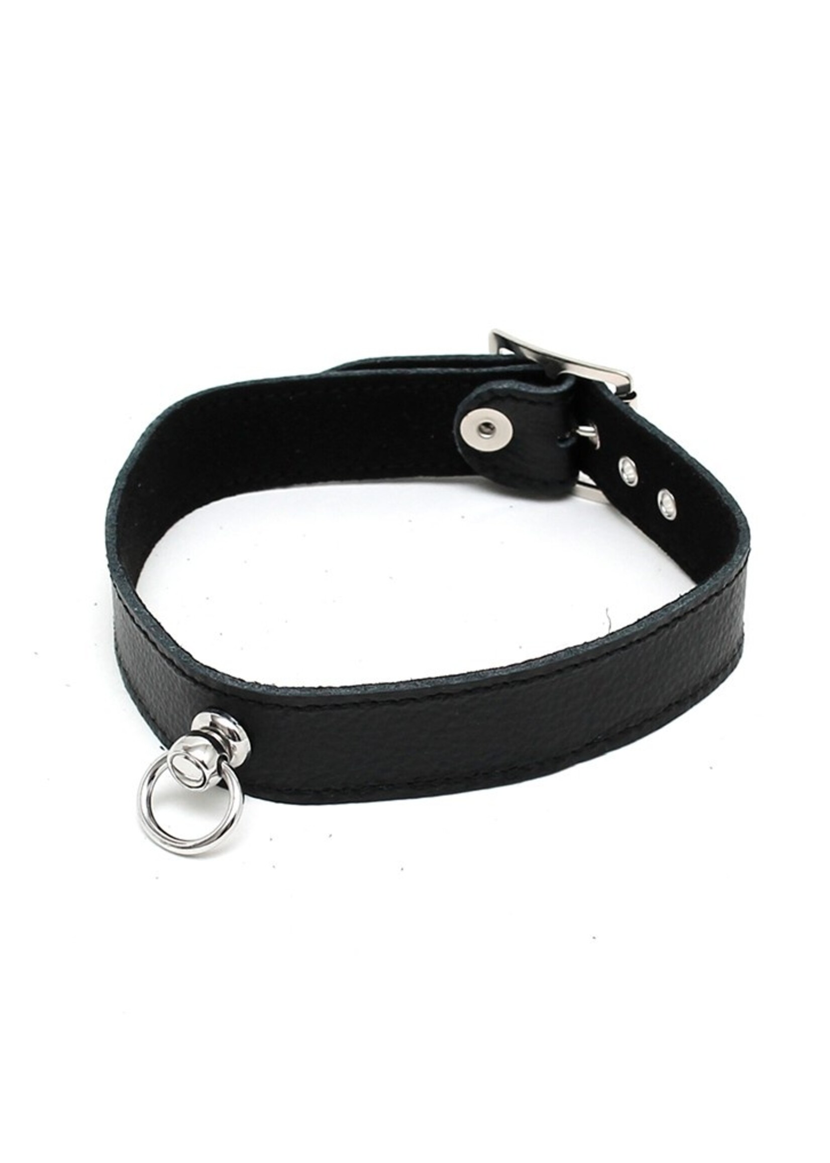 Rimba Bondage Play Leren halsband – 2,5 cm breed | Echt leer met O-ring