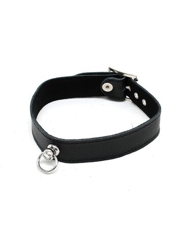 Rimba Bondage Play Leren halsband – 2,5 cm breed | Echt leer met O-ring