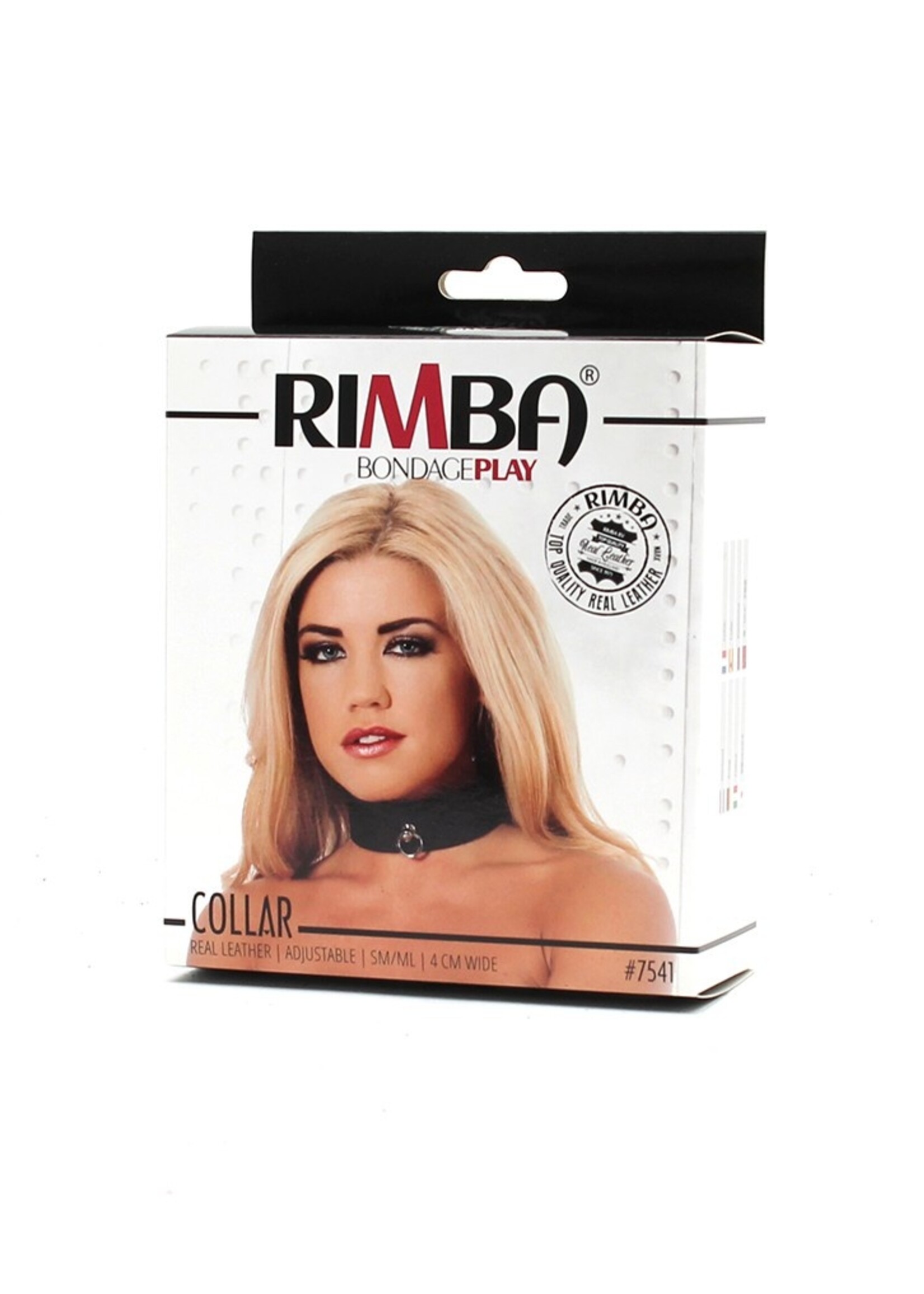 Rimba Bondage Play Leren halsband met O-ring – 4 cm breed | Verstelbaar in 2 maten