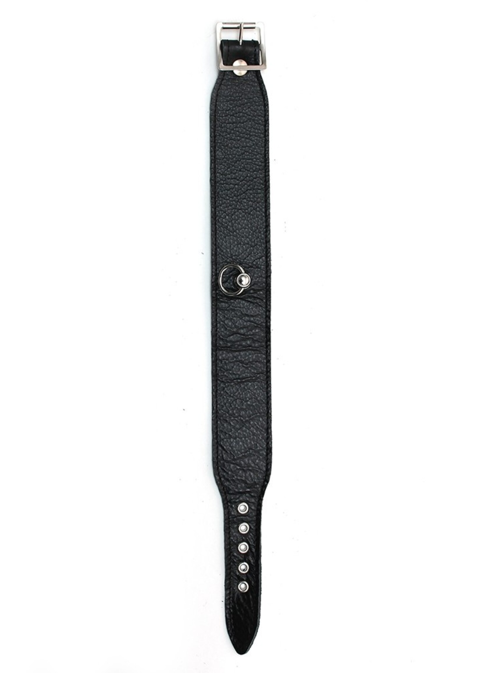 Rimba Bondage Play Leren halsband met O-ring – 4 cm breed | Verstelbaar in 2 maten