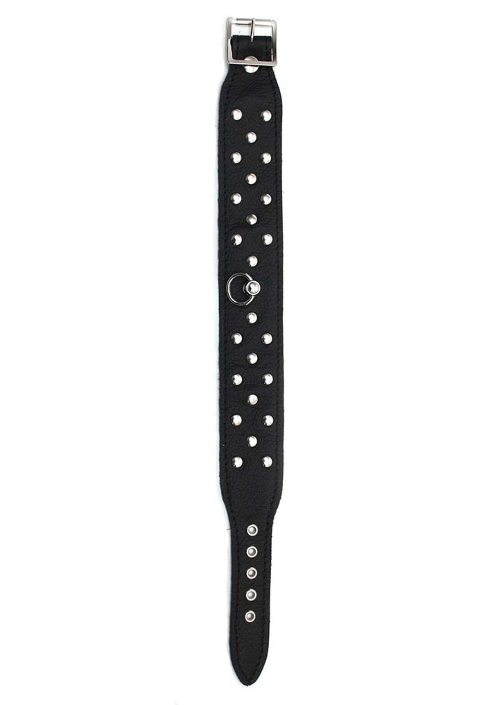 Rimba Bondage Play Choker met studs – 4 cm breed | Verstelbaar en gemaakt van echt leer