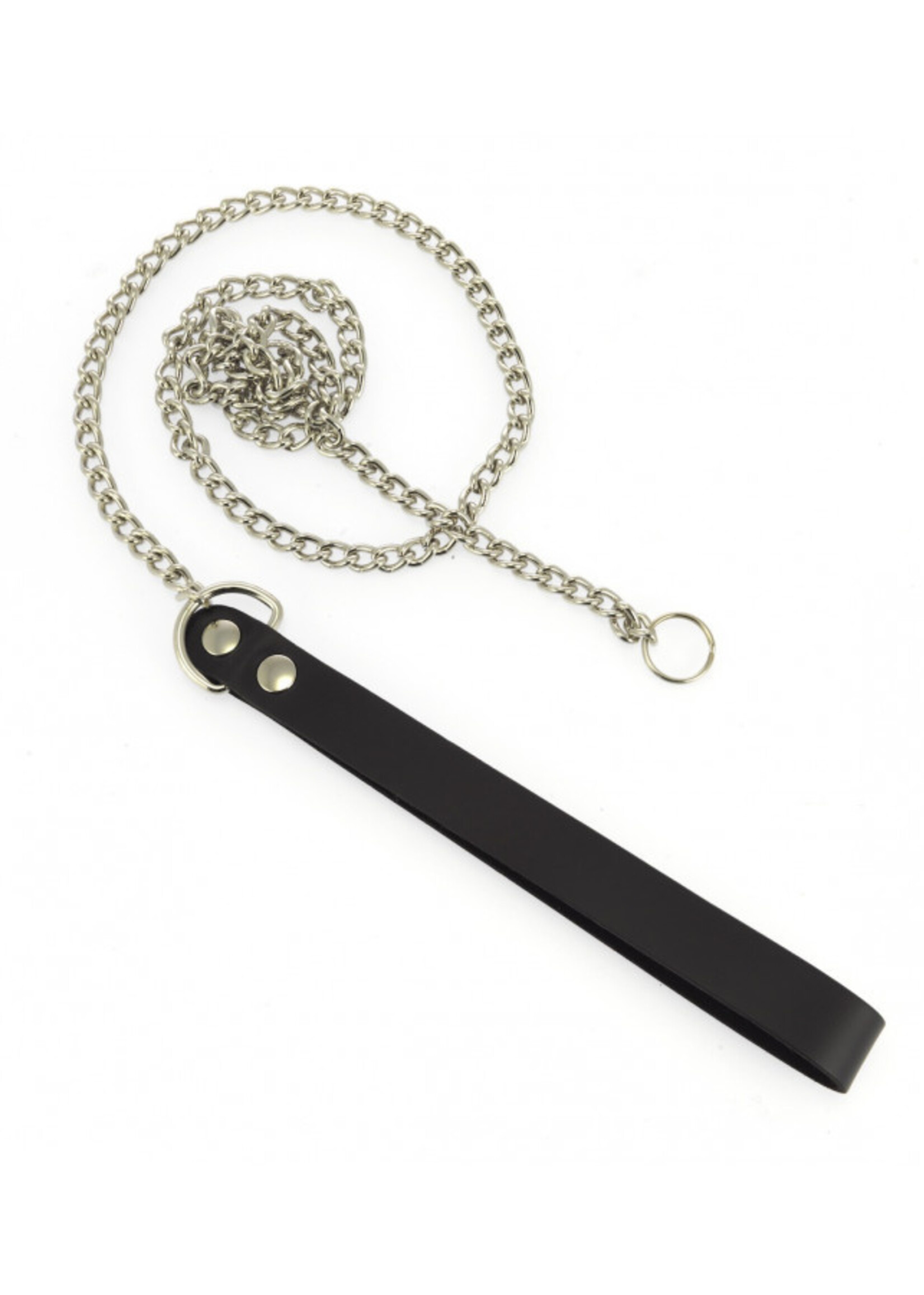 Rimba Bondage Play Hundenkette – 90 cm | Edle BDSM Hundeleine aus Leder & Metall