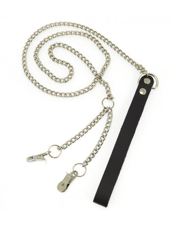 Rimba Bondage Play Rimba – breast and labia clamp with chain | Seductive game in silver & black Rimba Bondage Play Rimba – breast and labia clamp with chain | Seductive game in silver & black