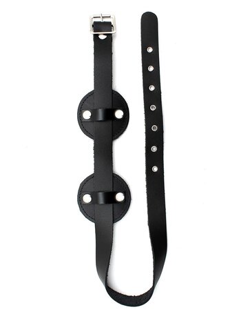 Rimba Bondage Play Leren oogmasker met imitatiebont – Verstelbaar en comfortabel