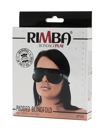 Rimba Bondage Play Masque pour les yeux Rimba avec rembourrage doux - cuir, noir, réglable Rimba Bondage Play Masque pour les yeux Rimba avec rembourrage doux - cuir, noir, réglable