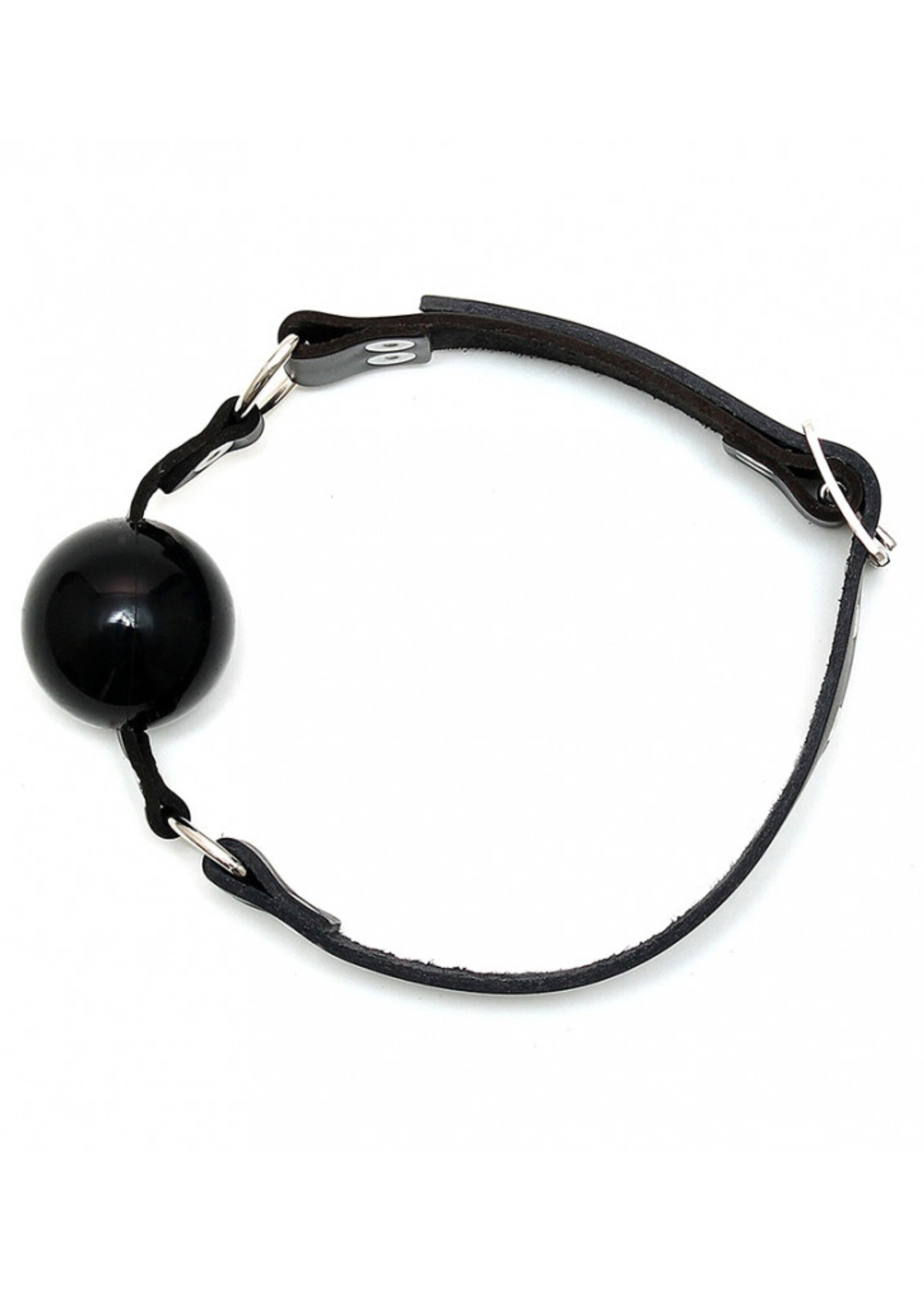 Rimba Bondage Play Mundknebel mit Silikon-Ball aus Leder (44 mm)