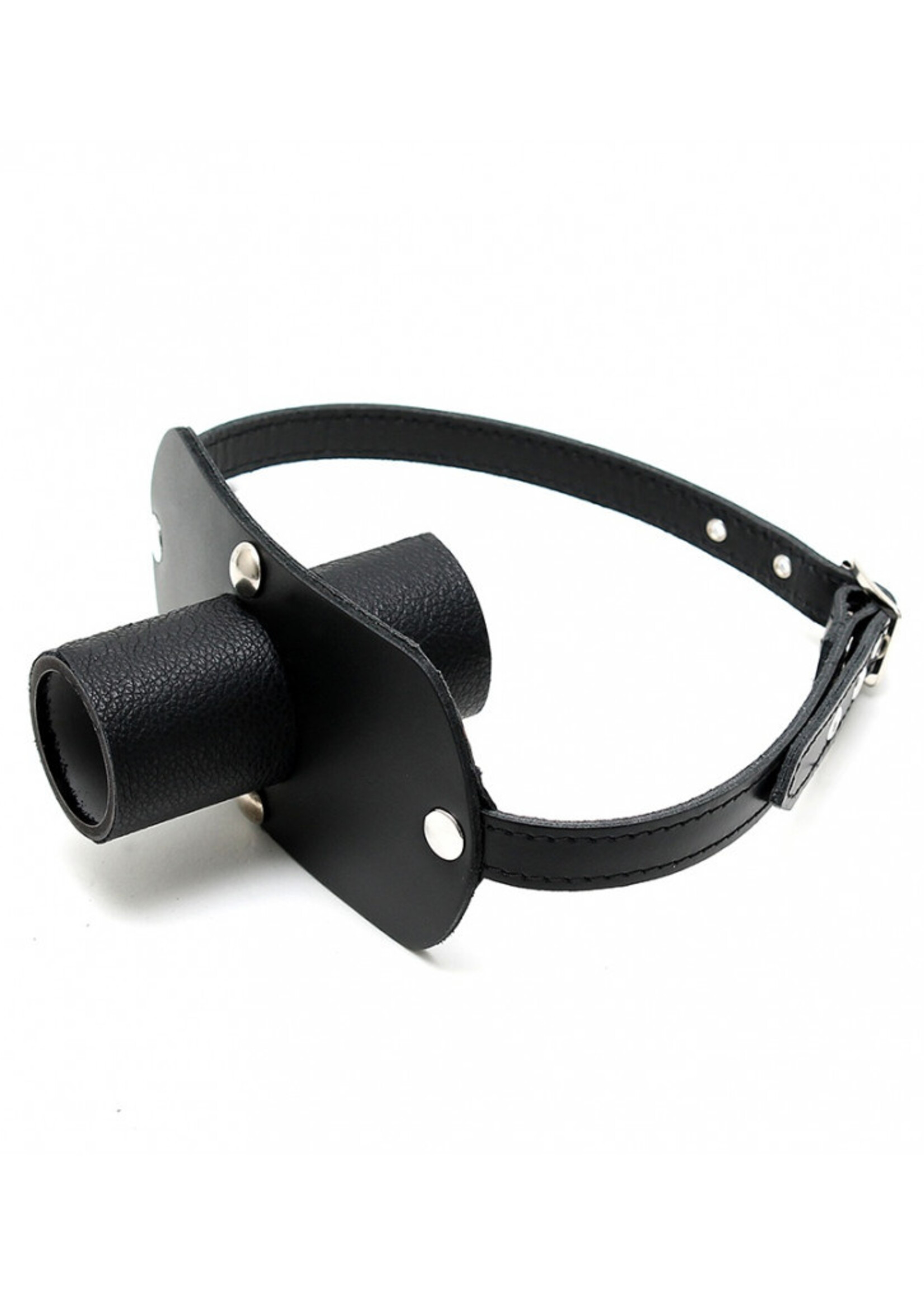 Rimba Bondage Play Bâillon buccal Rimba avec urètre – Ø 40 mm | Cuir, réglable