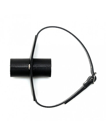 Rimba Bondage Play Mundknebel mit Harnrohr – Ø 40 mm | Leder, Verstellbar