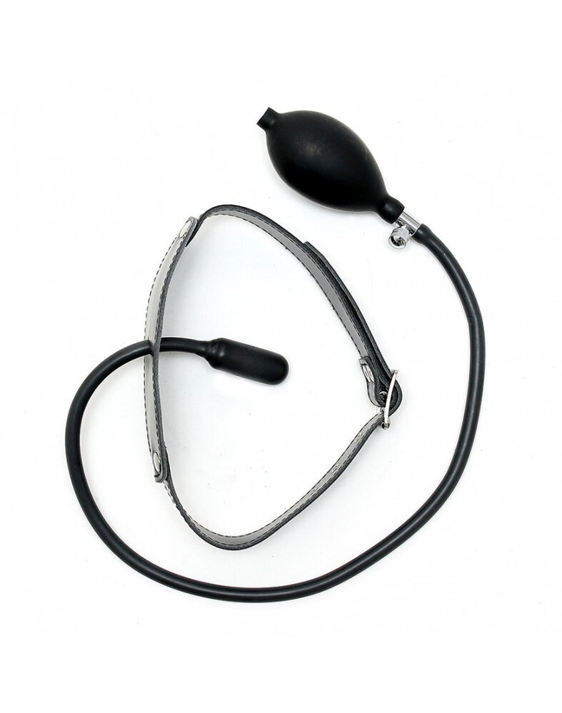 Rimba Bondage Play Rimba mouth gag with inflatable balloon | Adjustable leather design Rimba Bondage Play Rimba mouth gag with inflatable balloon | Adjustable leather design