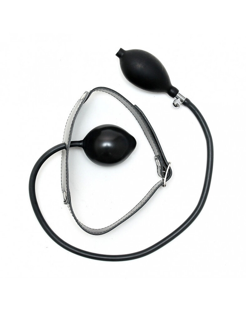 Rimba Bondage Play Rimba mouth gag with inflatable balloon | Adjustable leather design Rimba Bondage Play Rimba mouth gag with inflatable balloon | Adjustable leather design