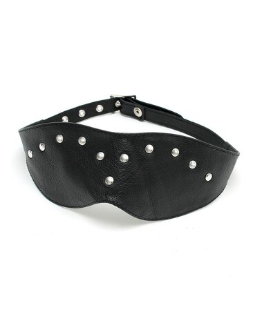 Rimba Bondage Play Rimba eye mask made of nappa leather – decorated with rivets | Adjustable & Elegant
