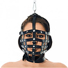 Rimba Bondage Play Masker met leren band en ophangring | Verstelbaar, zwart Rimba Bondage Play Masker met leren band en ophangring | Verstelbaar, zwart