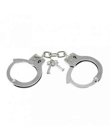 Rimba Bondage Play Rimba Metal Police Handcuffs - Silver | Authentic bondage games Rimba Bondage Play Rimba Metal Police Handcuffs - Silver | Authentic bondage games