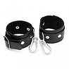 Rimba Bondage Play Rimba leather handcuffs - adjustable with snap hook, black Rimba Bondage Play Rimba leather handcuffs - adjustable with snap hook, black