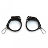 Rimba Bondage Play Rimba leather handcuffs - adjustable with snap hook, black Rimba Bondage Play Rimba leather handcuffs - adjustable with snap hook, black
