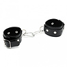 Rimba Bondage Play Rimba leather handcuffs - adjustable with snap hook, black Rimba Bondage Play Rimba leather handcuffs - adjustable with snap hook, black