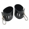 Rimba Bondage Play Rimba handcuffs with carabiner - adjustable leather, black Rimba Bondage Play Rimba handcuffs with carabiner - adjustable leather, black