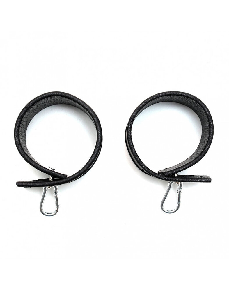 Rimba Bondage Play Poignets en cuir de luxe Rimba - Réglables et avec mousqueton Rimba Bondage Play Poignets en cuir de luxe Rimba - Réglables et avec mousqueton