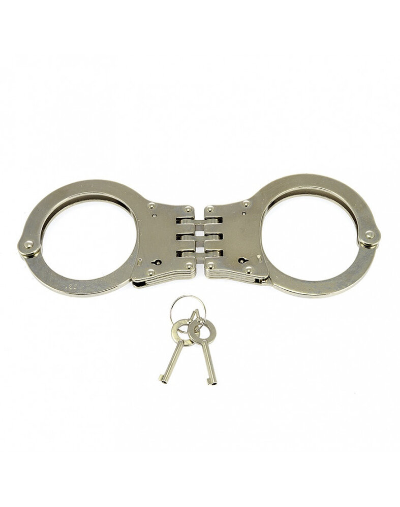 Rimba Bondage Play Rimba Police Handcuffs – Foldable | Silver, metal, 2 keys Rimba Bondage Play Rimba Police Handcuffs – Foldable | Silver, metal, 2 keys