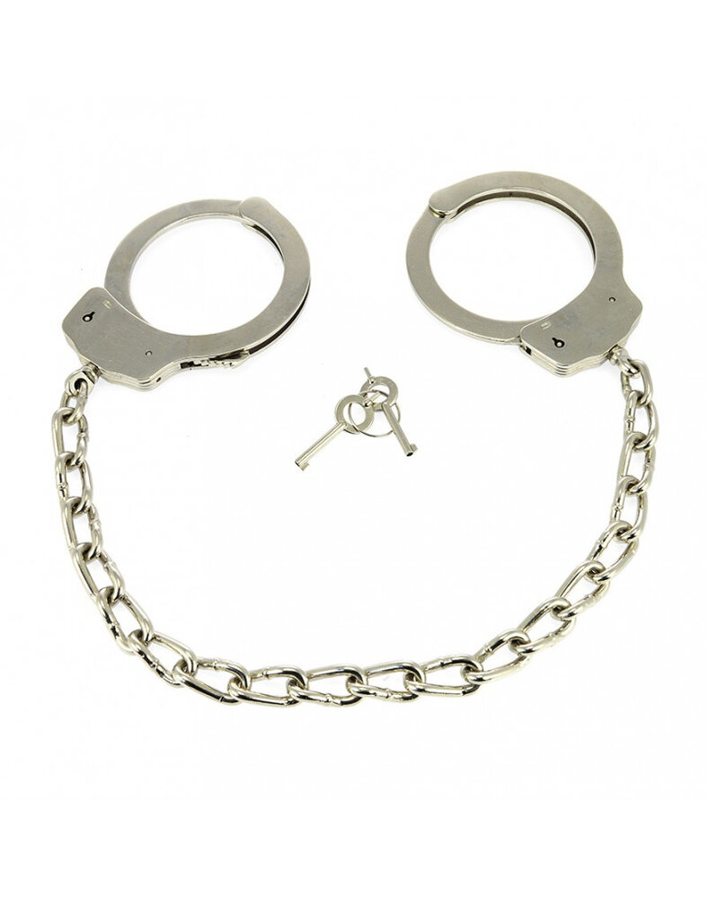 Rimba Bondage Play Rimba – Polizei Fußfesseln aus Metall mit Kette | Verstellbar & Robust