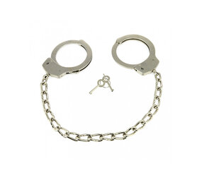 Rimba Bondage Play Metalen politie-enkelboeien met ketting