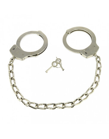 Rimba Bondage Play Rimba – Polizei Fußfesseln aus Metall mit Kette | Verstellbar & Robust