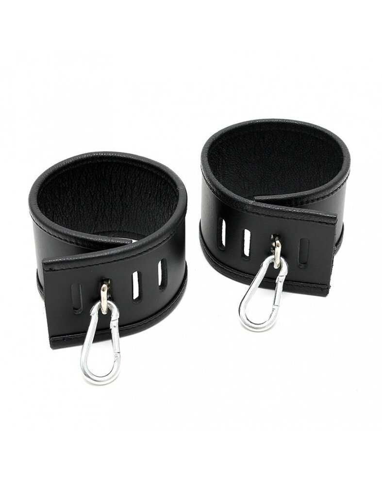 Rimba Bondage Play Rimba ankle cuffs made of leather - adjustable with carabiner hook