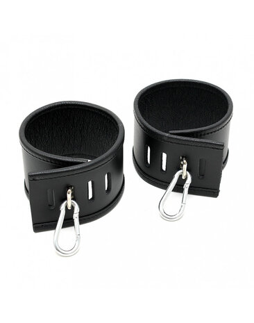 Rimba Bondage Play Rimba ankle cuffs made of leather - adjustable with carabiner hook