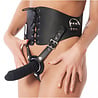 Rimba Bondage Play Leren taillecorset met dildo en ring – Verstelbaar | 4-delige set