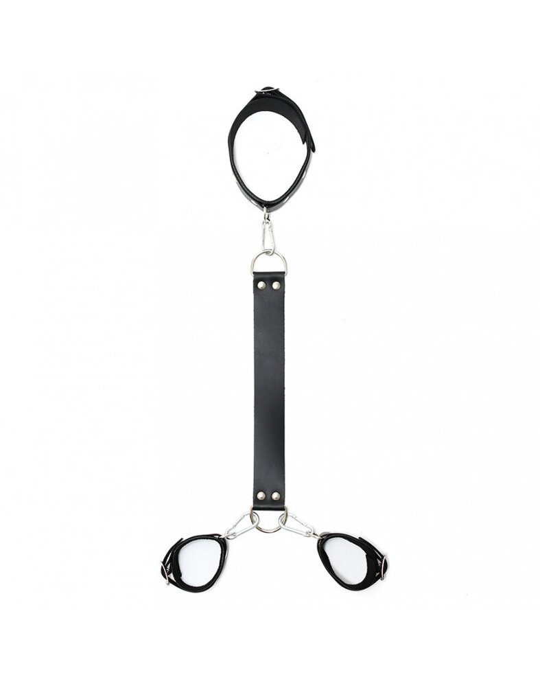 Rimba Bondage Play Leren bondageset – nek- en handboeien met karabijnhaken Rimba Bondage Play Leren bondageset – nek- en handboeien met karabijnhaken