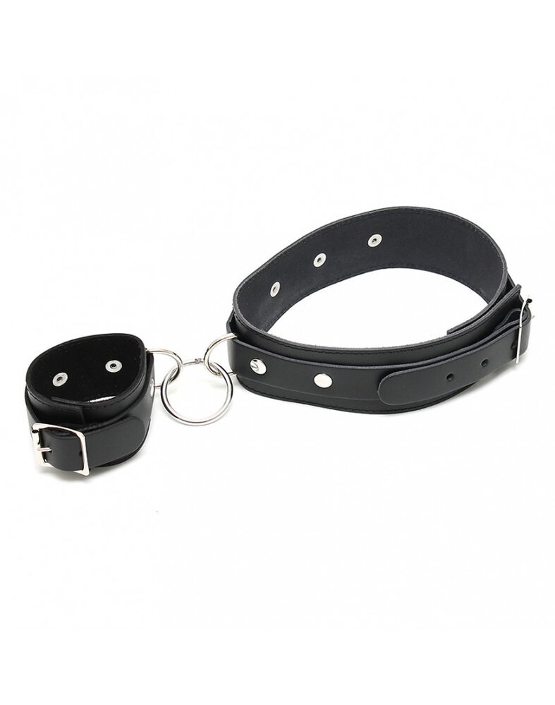 Rimba Bondage Play Bondage Restraint – Leather Arm & Thigh Cuff (Single, Black)