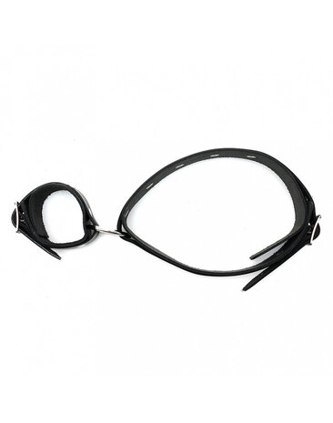 Rimba Bondage Play Bondage Fessel – Arm- & Oberschenkelmanschette aus Leder (Einzeln, Schwarz)