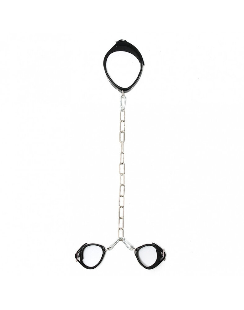 Rimba Bondage Play Rimba Bondage Hals-Handfessel Set – Echtleder & Metallkette | Verstellbar & Edel Rimba Bondage Play Rimba Bondage Hals-Handfessel Set – Echtleder & Metallkette | Verstellbar & Edel