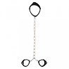 Rimba Bondage Play Bondage nek- en handboeienset – Echt leer en metalen ketting | Verstelbaar en elegant