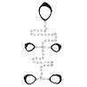Rimba Bondage Play Bondage Set – Hals-, Hand- & Fußfesseln mit Ketten | Echt Leder