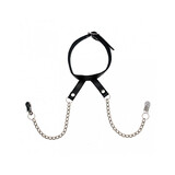 Rimba Bondage Play Halsband met borstklemmen