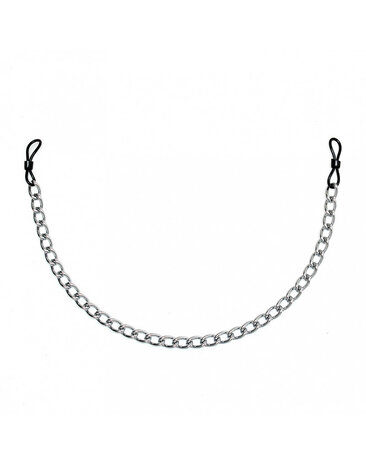 Rimba Bondage Play Borstklemmen met ketting – Verstelbaar | Metaal, Zwart & Zilver