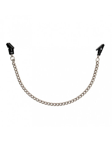 Rimba Bondage Play Rimba Breast Clips with Chain – Silver & Black | Intense playing feeling Rimba Bondage Play Rimba Breast Clips with Chain – Silver & Black | Intense playing feeling