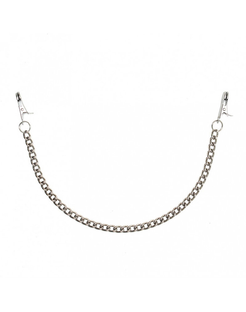 Rimba Bondage Play Brustklammern mit Kette | Sinnliches Silber aus Metall