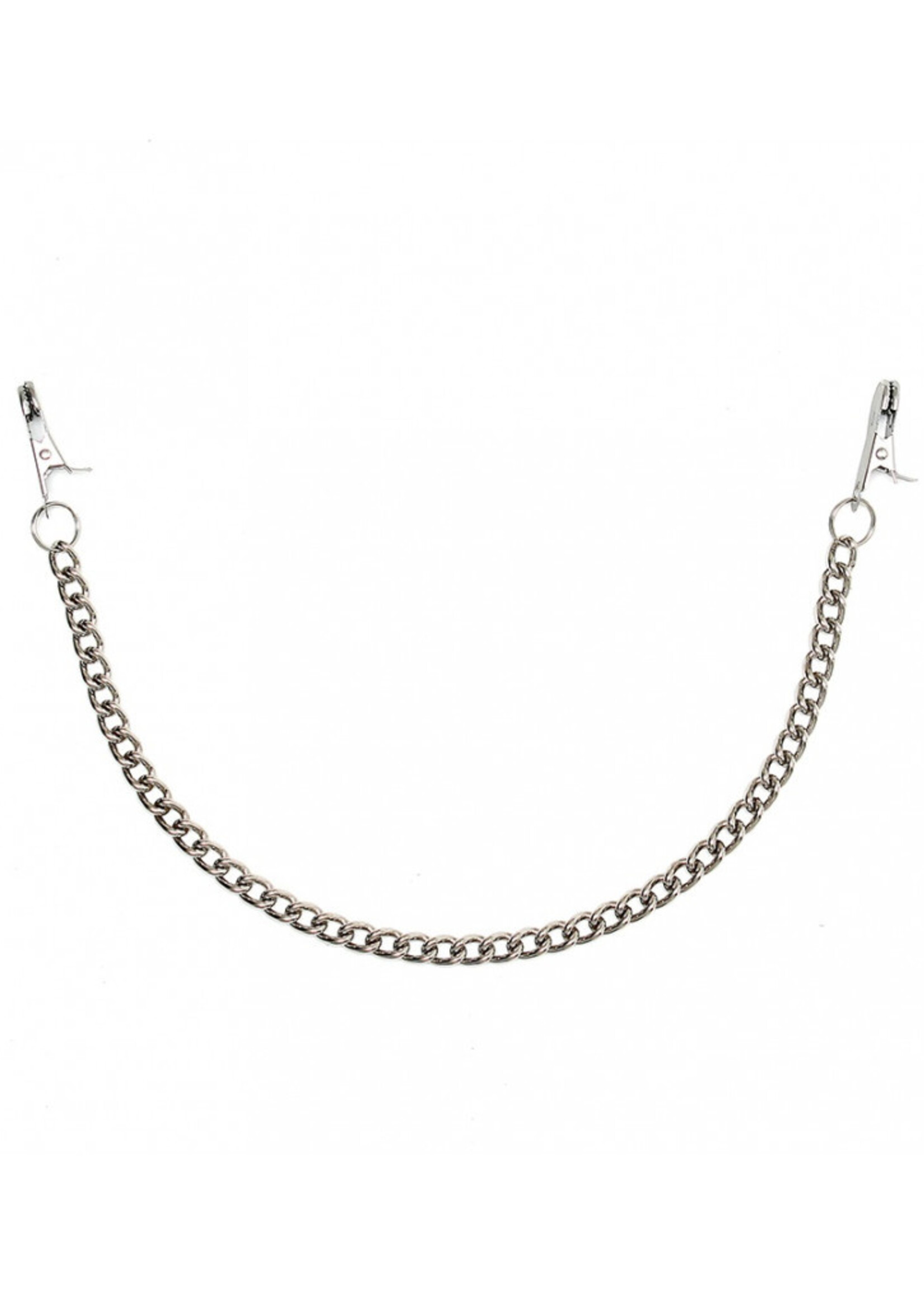 Rimba Bondage Play Borstklemmen met ketting | Sensueel zilverkleurig metaal