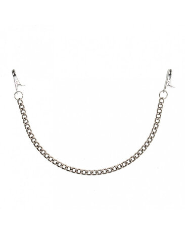 Rimba Bondage Play Brustklammern mit Kette | Sinnliches Silber aus Metall