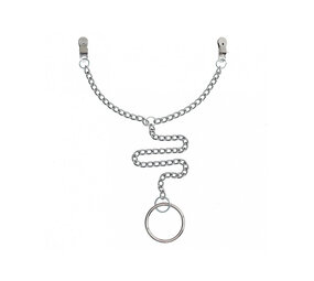 Rimba Bondage Play Borstklemmen met ketting en penisring Ø 50 mm