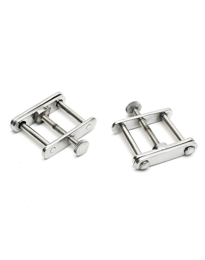 Rimba Bondage Play Rimba – Adjustable Metal Breast Clips | Silver Thrill - Per Pair Rimba Bondage Play Rimba – Adjustable Metal Breast Clips | Silver Thrill - Per Pair