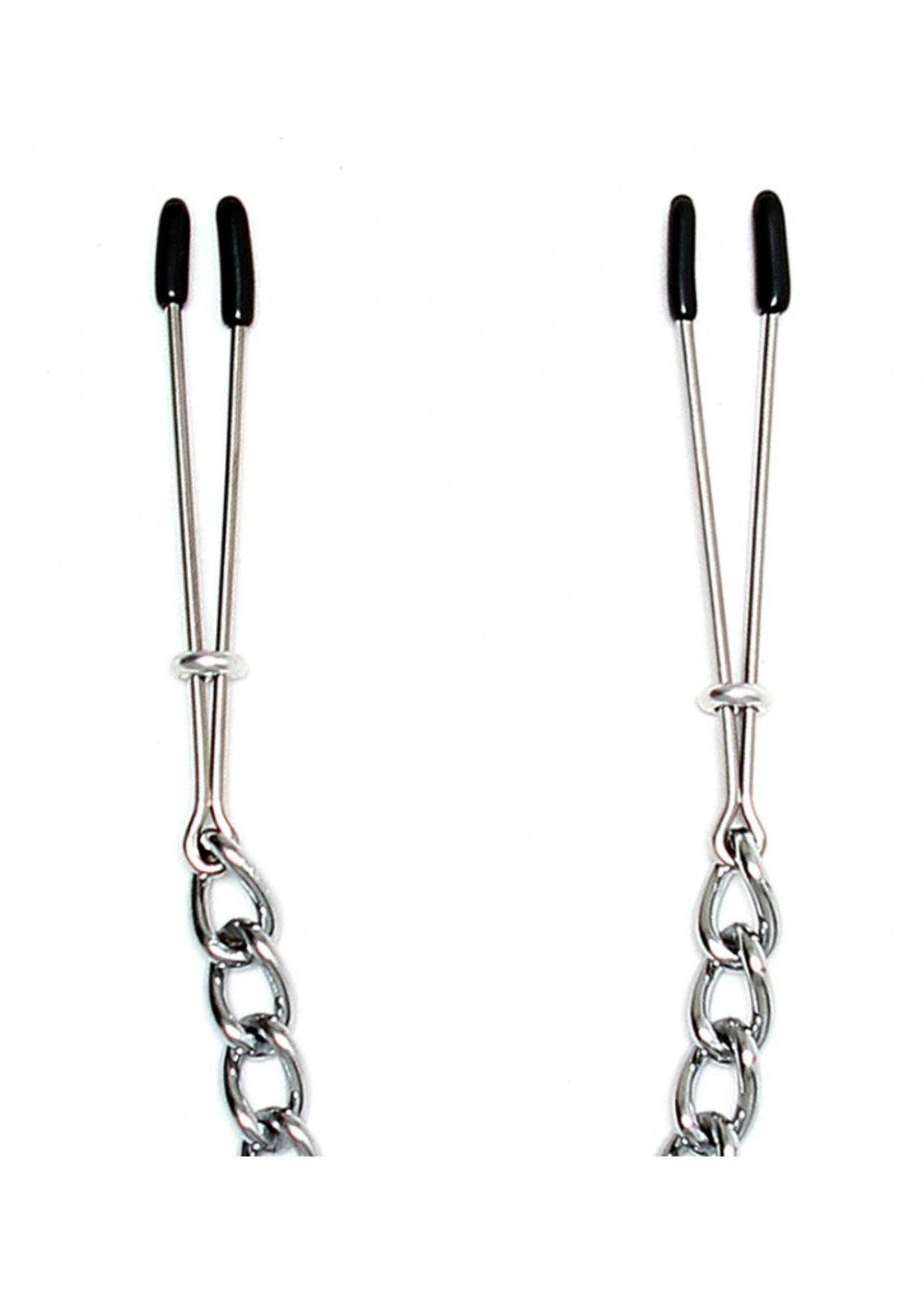 Rimba Bondage Play Borstklemmen met ketting | Verstelbaar & sensueel in zilver