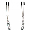 Rimba Bondage Play pinces de poitrine avec chaîne | Ajustable et sensuel en argent