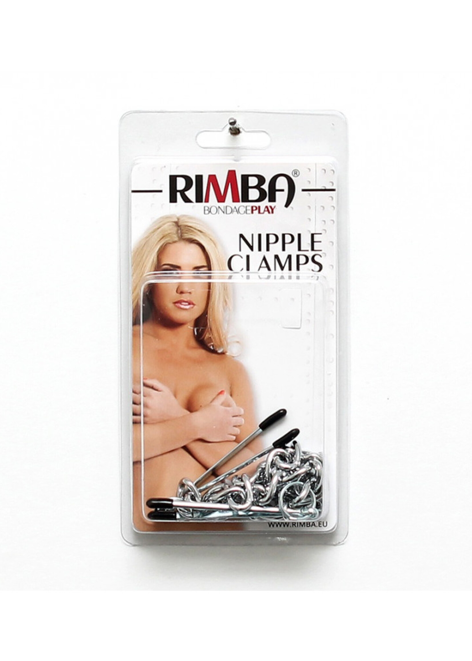 Rimba Bondage Play pinces de poitrine avec chaîne | Ajustable et sensuel en argent