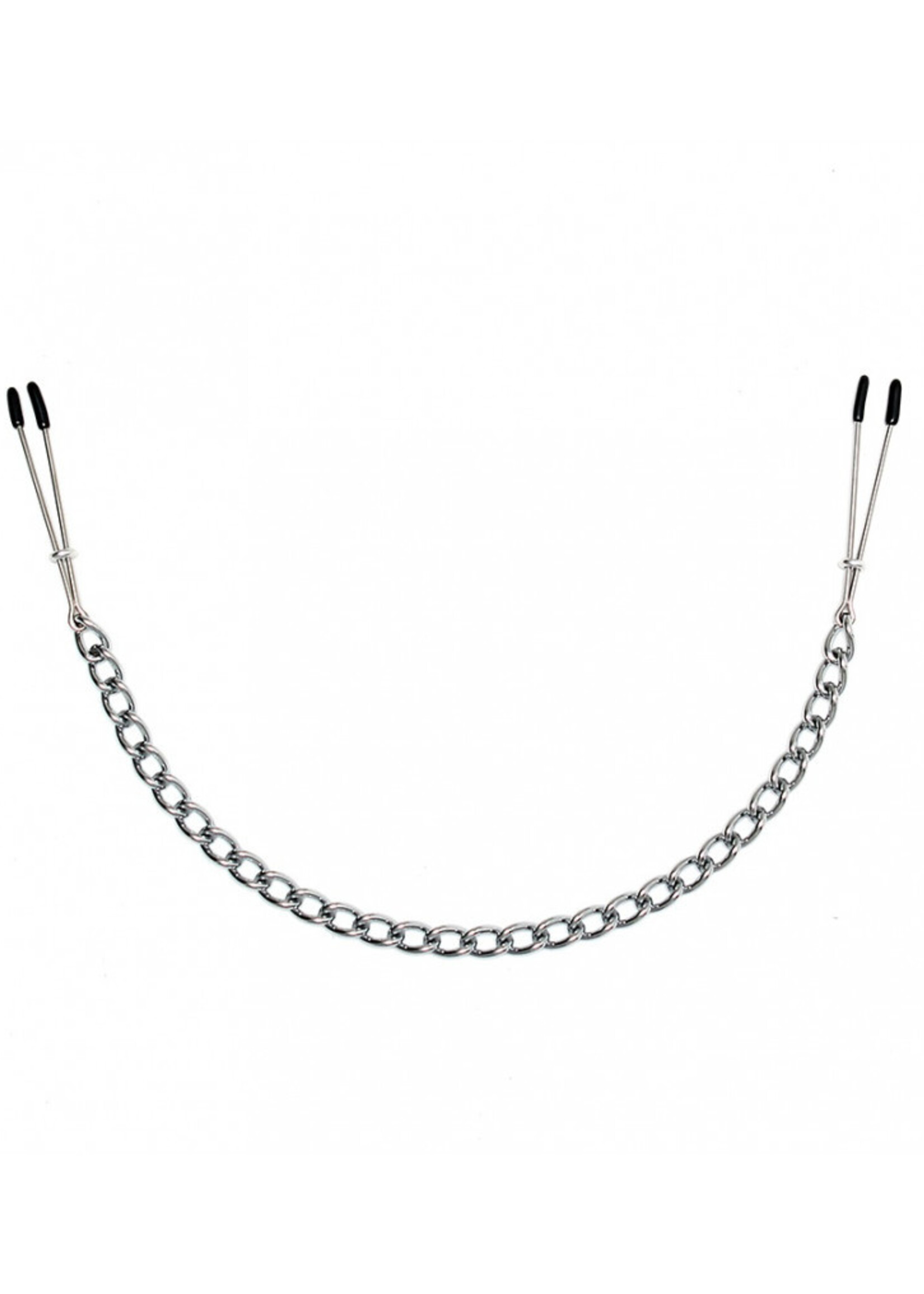 Rimba Bondage Play Borstklemmen met ketting | Verstelbaar & sensueel in zilver