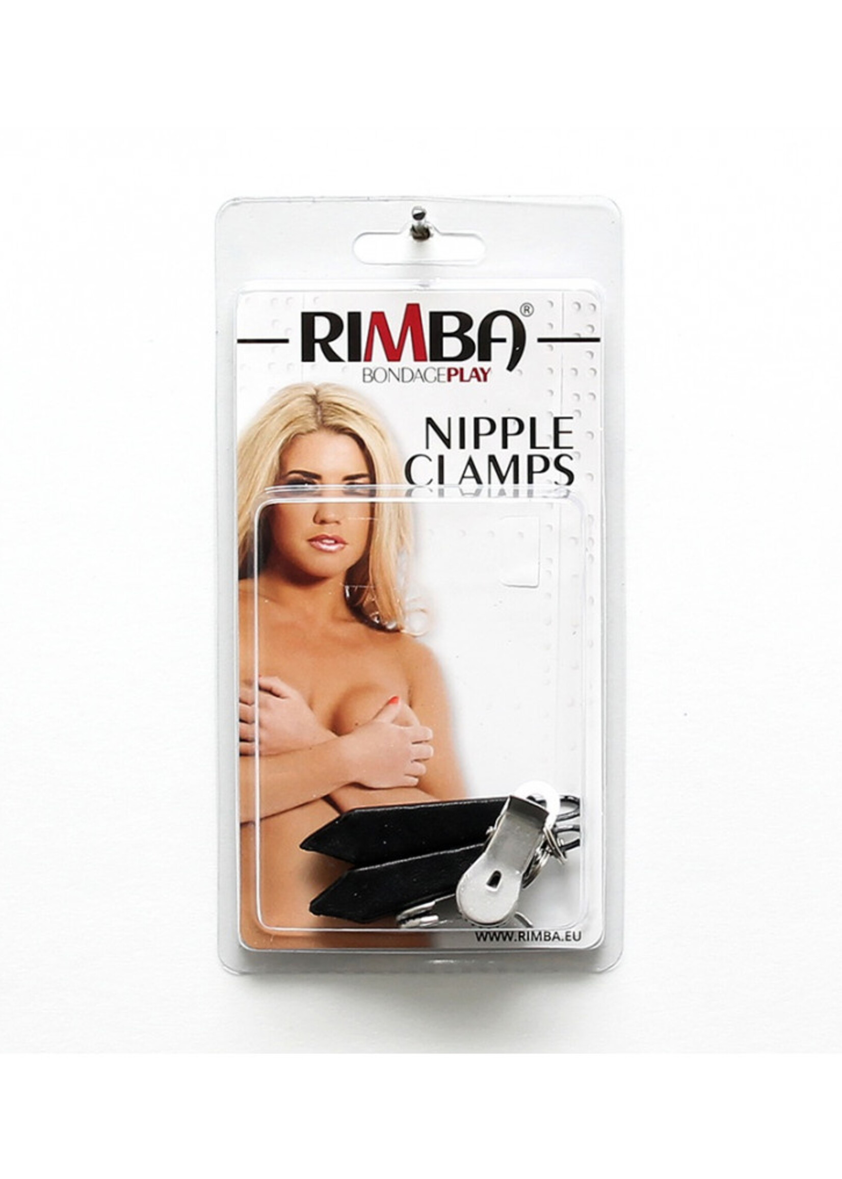 Rimba Bondage Play Verzwaarde borstklemmen – set van 2 in zwart | Instelbaar gewicht