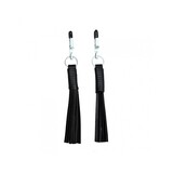 Rimba Bondage Play Borstklemmen met leren zweep (per paar)