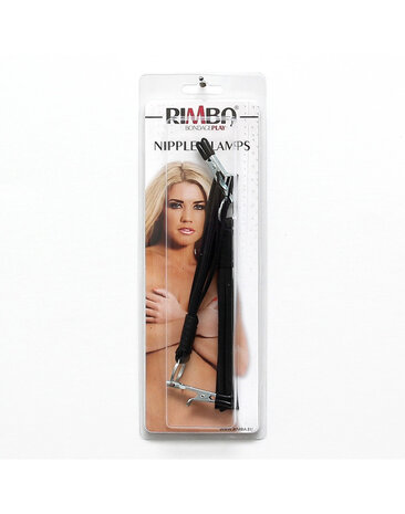 Rimba Bondage Play Pinces de poitrine Rimba avec mini fouet en cuir – stimulation et contrôle sensuels | Noir Rimba Bondage Play Pinces de poitrine Rimba avec mini fouet en cuir – stimulation et contrôle sensuels | Noir